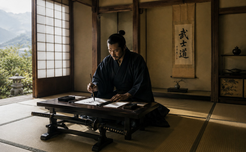 Bushido valued calligraphy and poetry alongside swordsmanship — discipline of the brush mirrored discipline of the blade.